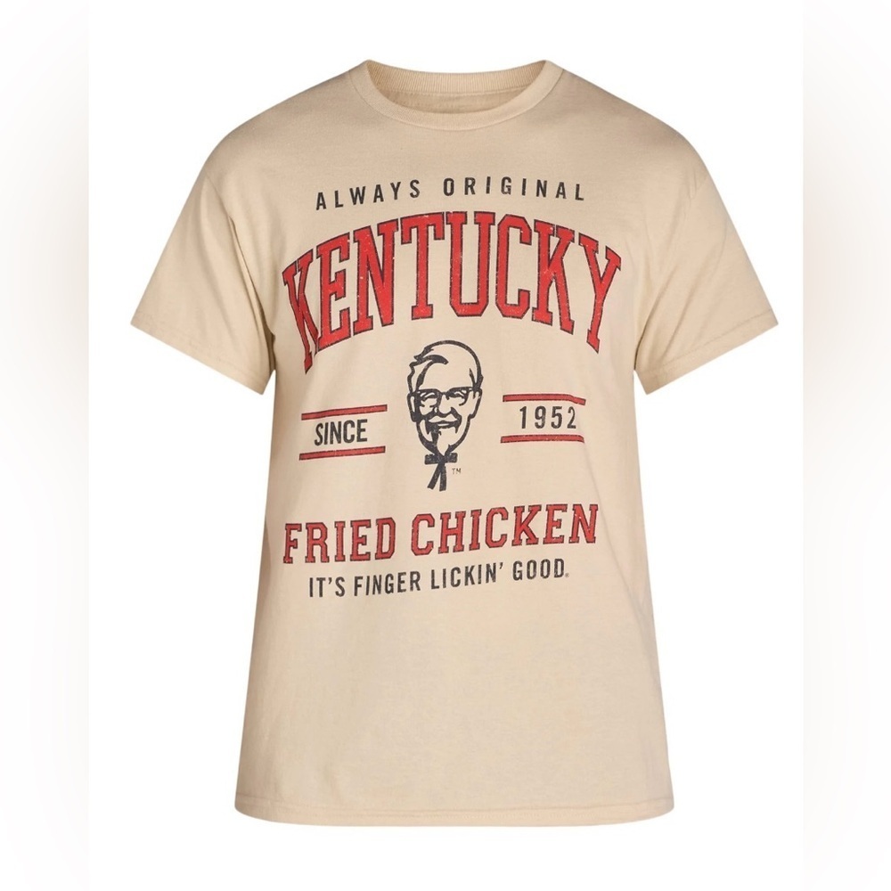 KFC Logo Collegiate Men's Graphic Tee with Short Sleeves